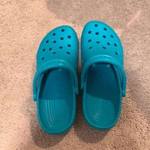 Teal Crocs